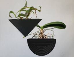 Geometric Wall Plant Pot, Triangle & Semicircle Shape - thumbnail 1