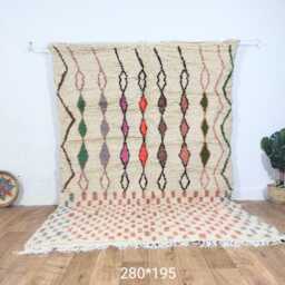 Handmade Moroccan Boujaad Wool Rug - Multicolor Berber Boho Carpet - thumbnail 2