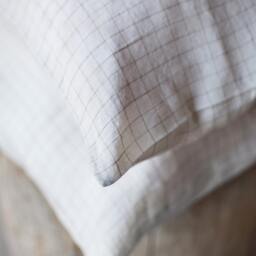 Natural Chequered Linen Pillowcase/Pillow Cover Bedroom Bedding - thumbnail 2