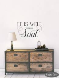 It Is Well With My Soul-Vinyl Wall Quote Decal Lettering Art - thumbnail 1