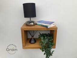 Handmade Floating Bedside Table - Choice Of Colors 40cm W X 22cm D 27cm H Chunky 3.5cm Timber - thumbnail 1