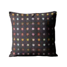 Abraham Moon, Multispot, Pure 100% Wool Double-Sided Navy Cushion Cover