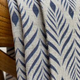 Sample Only - Curtains Made To Measure? Just Need Pole Length & Drop Quote Navy Linen Feather - thumbnail 2