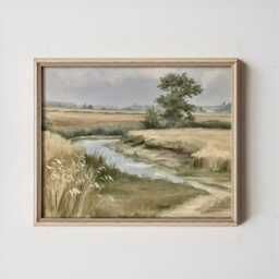 Coastal Dune Poster, Blue Beach Print, Seascape Wall Art, Paper - thumbnail 3