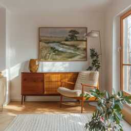 Coastal Dune Poster, Blue Beach Print, Seascape Wall Art, Paper - thumbnail 2