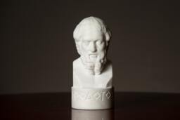 Marble Bust Of Herodotus Carved Greek Marble Statue Figurine Artist Sculpture - thumbnail 1