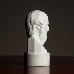 Marble Bust Of Herodotus Carved Greek Marble Statue Figurine Artist Sculpture - thumbnail 4