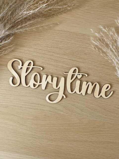 story Time Wall Sign. Wooden Nursery Baby Bedroom Quote. Shower Gift. Nursery, Children's Bedroom, Reading Corner Playroom Decor - image 1