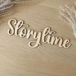 story Time Wall Sign. Wooden Nursery Baby Bedroom Quote. Shower Gift. Nursery, Children's Bedroom, Reading Corner Playroom Decor - thumbnail 3