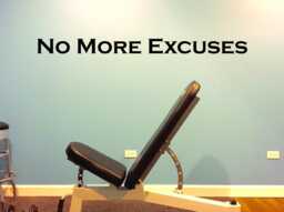 Diy Garage Gym, Gym Layout Ideas, Wall Decals, No More Excuses - thumbnail 1