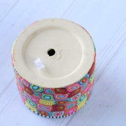 Polymer Clay Plant Pot 3.3 Inch Small Colorful Succulent Ceramic Planter - thumbnail 3