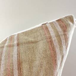 Brown Tribal Hemp Hand Woven Natural Dye Color Pillow Cover - thumbnail 3