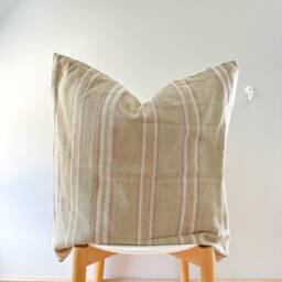 Brown Tribal Hemp Hand Woven Natural Dye Color Pillow Cover - thumbnail 2