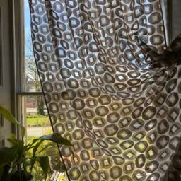 "Ornamental Madras Lace Curtain 66"" X 72" - thumbnail 4