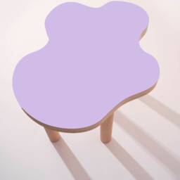 Wavy Curvy Wiggle Squiggle Coffee Table Side Stool in Lilac - thumbnail 3