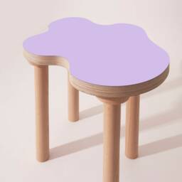 Wavy Curvy Wiggle Squiggle Coffee Table Side Stool in Lilac - thumbnail 2