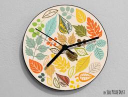 Autumn Leaf Color Wall Clock - thumbnail 1