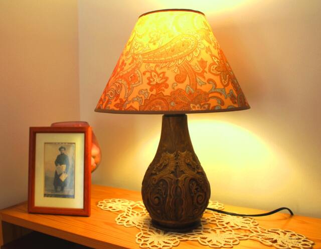 Handmade Dragon Carved Wooden Lamp Base - Mythology Decor - image 1