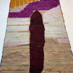 Handmade Wool Berber Rug Multicolour Bohemian Moroccan Carpet - thumbnail 3