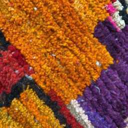 Handmade Wool Berber Rug Multicolour Bohemian Moroccan Carpet - thumbnail 4