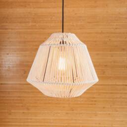 Handmade Macrame Lamp Shade, Boho Chandelier, Modern Ceiling Light - thumbnail 2