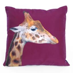 Giraffe Cushion - Handmade Silk Cushion - thumbnail 2