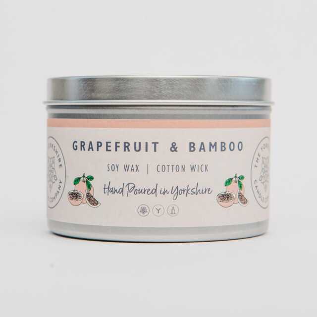 Grapefruit & Bamboo - Scented Candle Hand Poured in Yorkshire Soy Wax Vegan - image 1