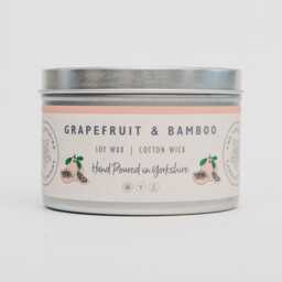 Grapefruit & Bamboo - Scented Candle Hand Poured in Yorkshire Soy Wax Vegan - thumbnail 1