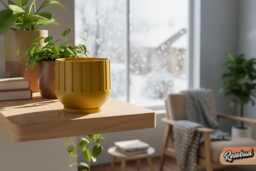 Giftable Indoor Planter With Drainage - Unique Fluted Pot For Plant Lovers, Lightweight 3D Printed Housewarming Gif, Mid-Bubble - thumbnail 1