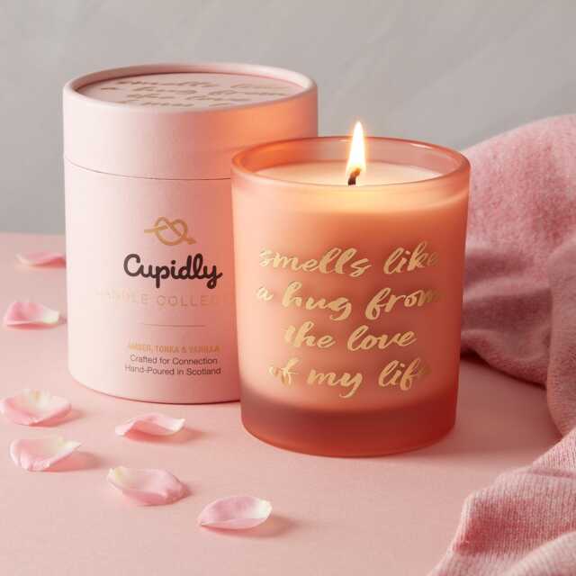 Smells Like A Hug Scented Candle By Cupidly - Romantic Soy Candles For Couples Christmas Or Birthday Gift For Him Her - image 1