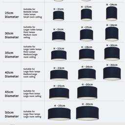 Light Blue Lampshade in Cotton With Copper Lining Large Plain Ceiling Lightshade - thumbnail 3
