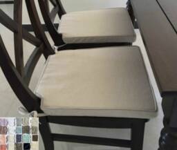 Natural Linen Chair Seat Cover, Slipcover, Custom Made To Fit