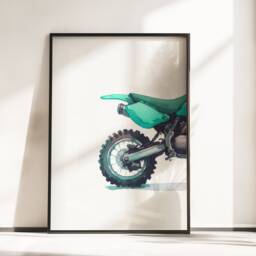 Personalised Name Dirt Bike Prints - Set Of 3 Posters - Motorbike Wall Art Motocross Boys Room Nursery Kids Motor Biker Decor Gifts - thumbnail 3