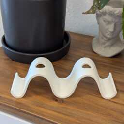 Wavy Plastic Candlestick Holder, Modern Home Decor - thumbnail 4