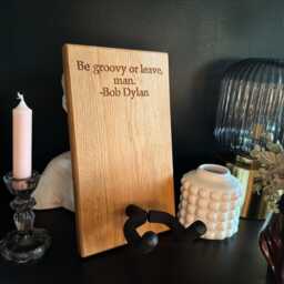 Solid Oak Guitar Holder - Personalised Wall Hanging Stand Gift For Music Lovers - thumbnail 4