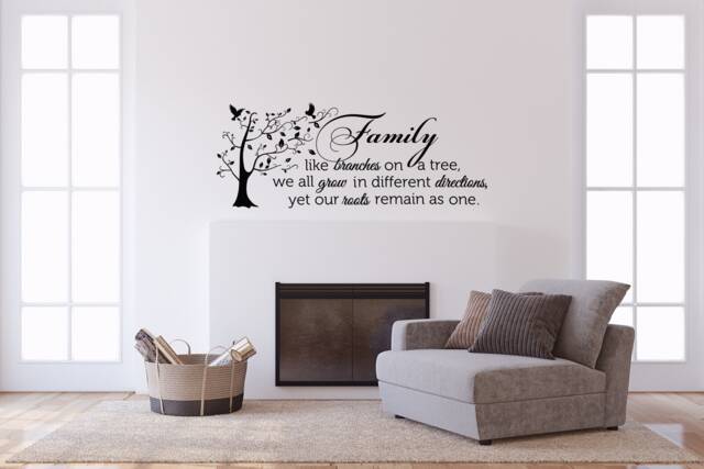 Family Tree Wall Decal Inspirational Vinyl Quote P21 - image 1