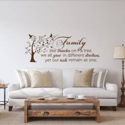 Family Tree Wall Decal Inspirational Vinyl Quote P21 - thumbnail 2