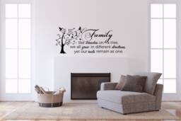 Family Tree Wall Decal Inspirational Vinyl Quote P21 - thumbnail 1