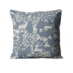 Cushion Cover, Studio G Fabrics, Vilda, Scandi Woodland Design, Duck Egg Blue & White Cotton, Throw Pillow Home Decor - thumbnail 1