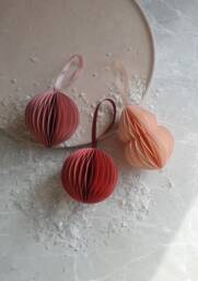 Christmas Ornaments Set Of 3, Scandi Decoration, Rustic Ornaments, Eco Christmas Baubles, Paper Bauble Decorations, Make Your Perfect Set - thumbnail 1