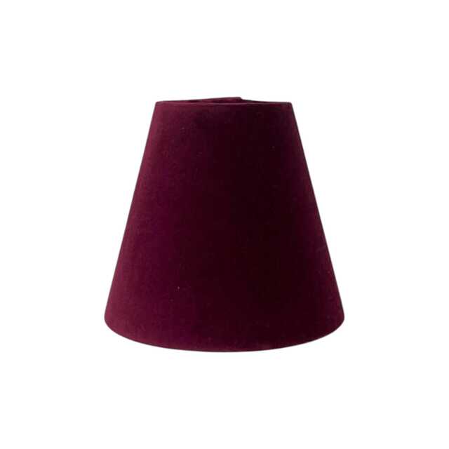 Burgundy Velvet Small Candle Clip Wall Tapered Lampshade Light Shade - image 1