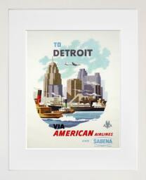 Detroit Art Travel Poster Print Michigan Home Wall Decor - xr347 - thumbnail 1