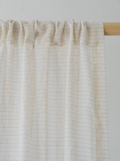 Rocha Linen Look Sheer Curtain, Faux Custom Curtain Panel, For Bedroom & Livingroom, Extra Long 1Pc - image 1