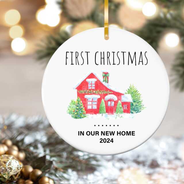 Personalized Family Christmas Ornament Ceramic Holiday Decoration - image 1