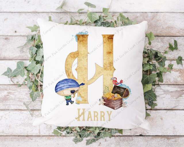 Pirates Cushion, Pillow, Gift For Boy, Pirate Gift, Pirates, Lover, Bedroom Decor, Treasure Island, Theme - image 1