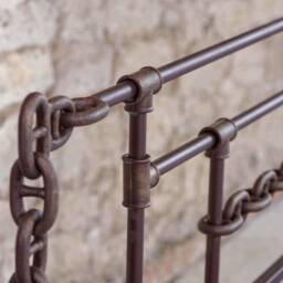 Industrial Metal Bed Frame 160x200 180x200 Areti Anchor Chain Design - thumbnail 2