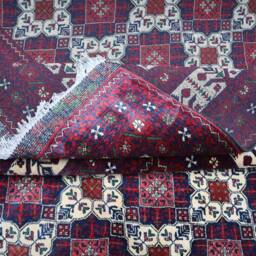 Palace Size Area Rug, 10x13 Ft Red Hand Knotted Afghan Wool Geometric Bukhara Oriental Turkmen Rug Living Room Dining Table Carpet - thumbnail 4