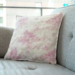 "French Pink Cushion Covers - Romantic Paris Decorative Throw Pillow 14""-18" - thumbnail 2