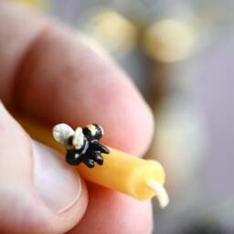 Beeswax Birthday Candle Set Of 10 - Tiny Bees Not Included - thumbnail 2