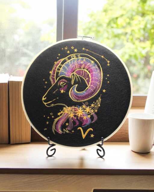 Aries Zodiac Wall Art - Astrology Star Sign Celestial Home Decor Chinese Horoscope - image 1